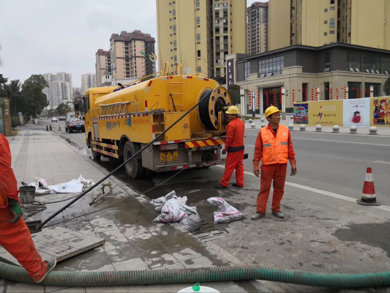 汉台排污管道清淤-管道清洗